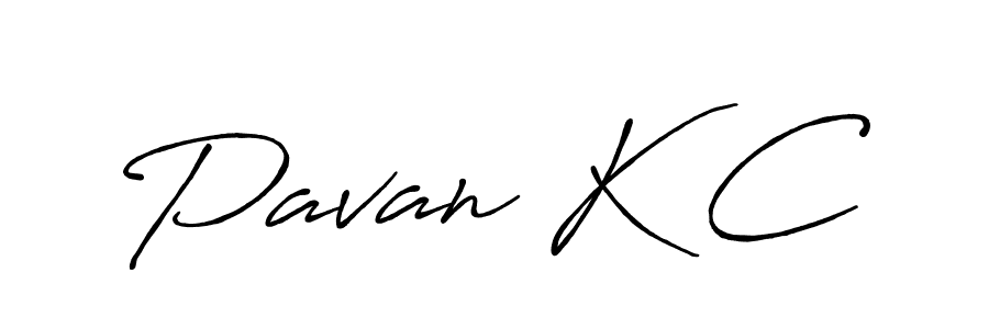 Make a beautiful signature design for name Pavan K C. With this signature (Antro_Vectra_Bolder) style, you can create a handwritten signature for free. Pavan K C signature style 7 images and pictures png