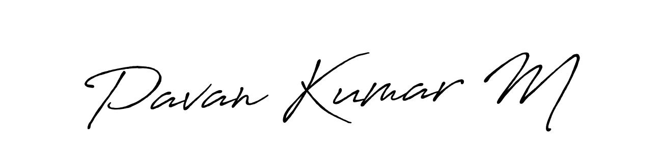 Create a beautiful signature design for name Pavan Kumar M. With this signature (Antro_Vectra_Bolder) fonts, you can make a handwritten signature for free. Pavan Kumar M signature style 7 images and pictures png