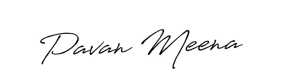 Make a beautiful signature design for name Pavan Meena. Use this online signature maker to create a handwritten signature for free. Pavan Meena signature style 7 images and pictures png