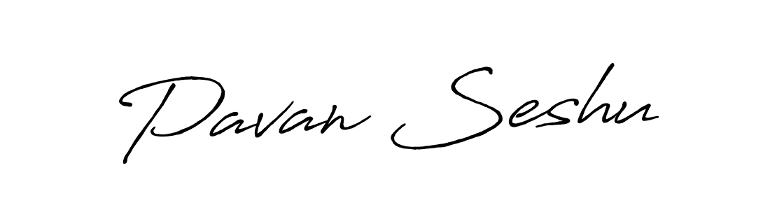 Use a signature maker to create a handwritten signature online. With this signature software, you can design (Antro_Vectra_Bolder) your own signature for name Pavan Seshu. Pavan Seshu signature style 7 images and pictures png