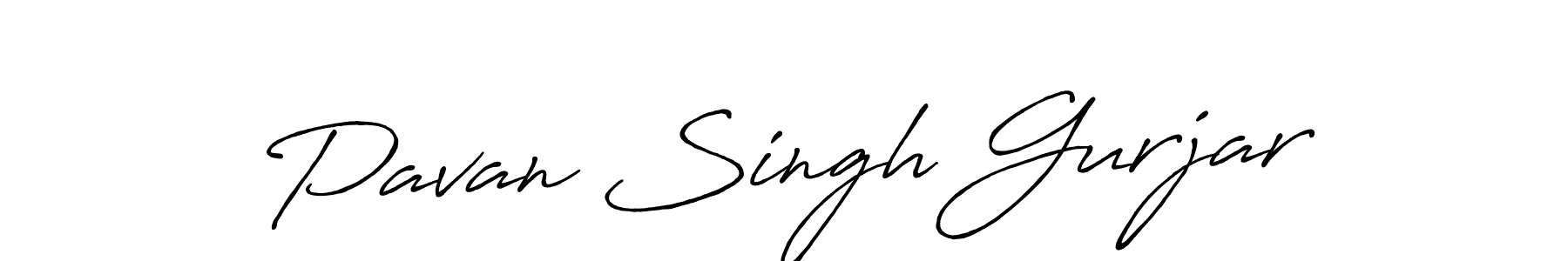 How to make Pavan Singh Gurjar name signature. Use Antro_Vectra_Bolder style for creating short signs online. This is the latest handwritten sign. Pavan Singh Gurjar signature style 7 images and pictures png