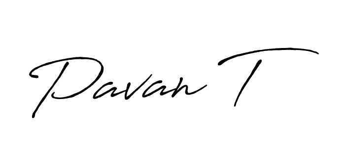 Use a signature maker to create a handwritten signature online. With this signature software, you can design (Antro_Vectra_Bolder) your own signature for name Pavan T. Pavan T signature style 7 images and pictures png