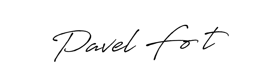 Create a beautiful signature design for name Pavel Fořt. With this signature (Antro_Vectra_Bolder) fonts, you can make a handwritten signature for free. Pavel Fořt signature style 7 images and pictures png