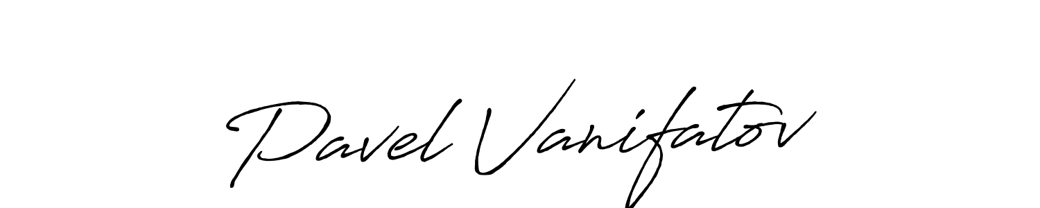 Design your own signature with our free online signature maker. With this signature software, you can create a handwritten (Antro_Vectra_Bolder) signature for name Pavel Vanifatov. Pavel Vanifatov signature style 7 images and pictures png