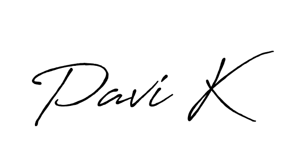 How to make Pavi K signature? Antro_Vectra_Bolder is a professional autograph style. Create handwritten signature for Pavi K name. Pavi K signature style 7 images and pictures png