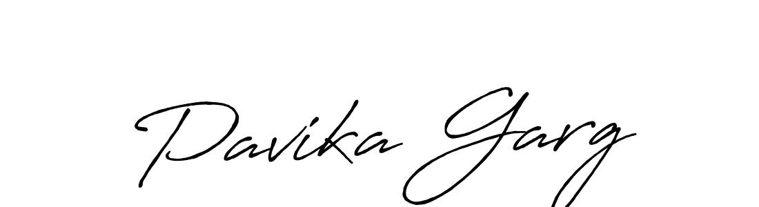 Make a beautiful signature design for name Pavika Garg. With this signature (Antro_Vectra_Bolder) style, you can create a handwritten signature for free. Pavika Garg signature style 7 images and pictures png