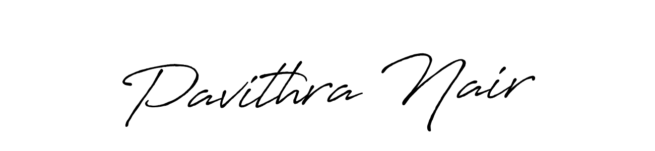 Create a beautiful signature design for name Pavithra Nair. With this signature (Antro_Vectra_Bolder) fonts, you can make a handwritten signature for free. Pavithra Nair signature style 7 images and pictures png