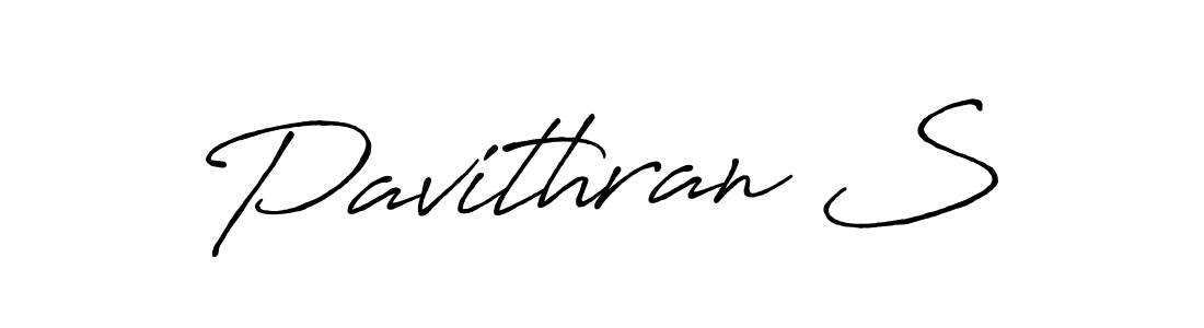 Use a signature maker to create a handwritten signature online. With this signature software, you can design (Antro_Vectra_Bolder) your own signature for name Pavithran S. Pavithran S signature style 7 images and pictures png