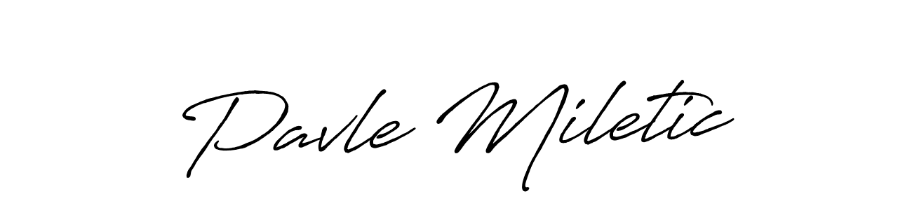 Design your own signature with our free online signature maker. With this signature software, you can create a handwritten (Antro_Vectra_Bolder) signature for name Pavle Miletic. Pavle Miletic signature style 7 images and pictures png