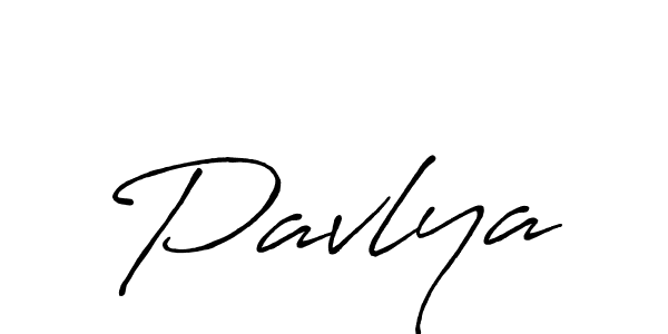 How to make Pavlya name signature. Use Antro_Vectra_Bolder style for creating short signs online. This is the latest handwritten sign. Pavlya signature style 7 images and pictures png