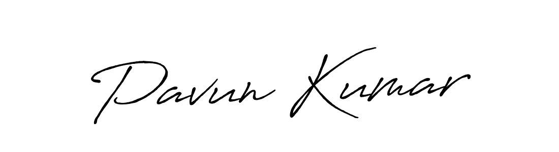 Design your own signature with our free online signature maker. With this signature software, you can create a handwritten (Antro_Vectra_Bolder) signature for name Pavun Kumar. Pavun Kumar signature style 7 images and pictures png