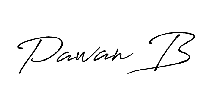 The best way (Antro_Vectra_Bolder) to make a short signature is to pick only two or three words in your name. The name Pawan B include a total of six letters. For converting this name. Pawan B signature style 7 images and pictures png