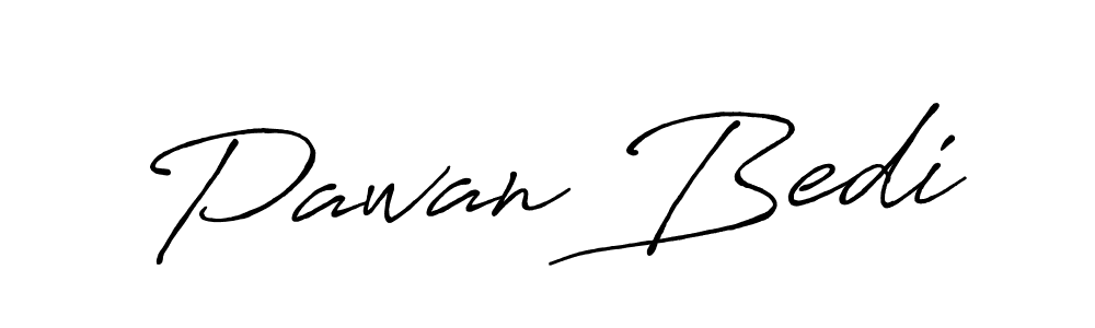 Pawan Bedi stylish signature style. Best Handwritten Sign (Antro_Vectra_Bolder) for my name. Handwritten Signature Collection Ideas for my name Pawan Bedi. Pawan Bedi signature style 7 images and pictures png