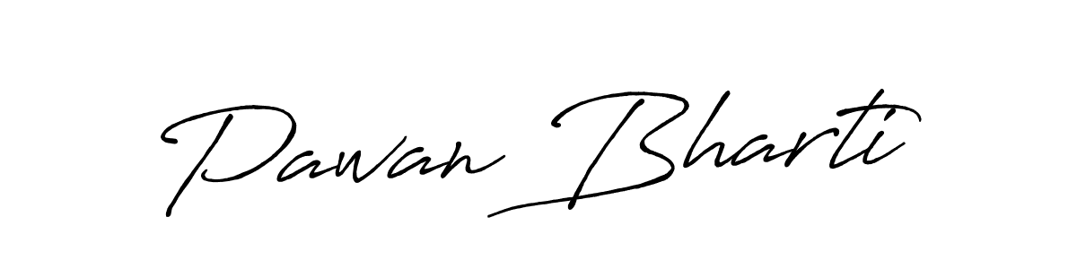 Antro_Vectra_Bolder is a professional signature style that is perfect for those who want to add a touch of class to their signature. It is also a great choice for those who want to make their signature more unique. Get Pawan Bharti name to fancy signature for free. Pawan Bharti signature style 7 images and pictures png