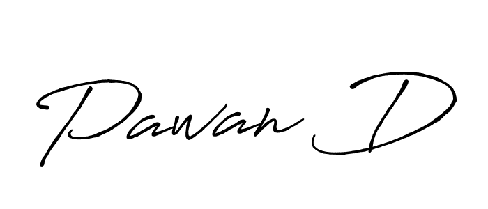 Use a signature maker to create a handwritten signature online. With this signature software, you can design (Antro_Vectra_Bolder) your own signature for name Pawan D. Pawan D signature style 7 images and pictures png