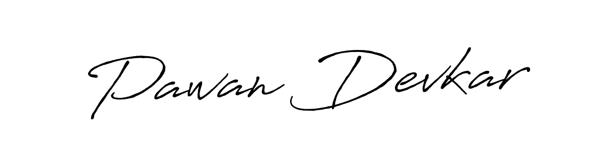 Create a beautiful signature design for name Pawan Devkar. With this signature (Antro_Vectra_Bolder) fonts, you can make a handwritten signature for free. Pawan Devkar signature style 7 images and pictures png