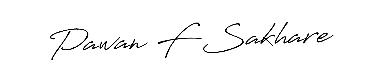 Use a signature maker to create a handwritten signature online. With this signature software, you can design (Antro_Vectra_Bolder) your own signature for name Pawan F Sakhare. Pawan F Sakhare signature style 7 images and pictures png