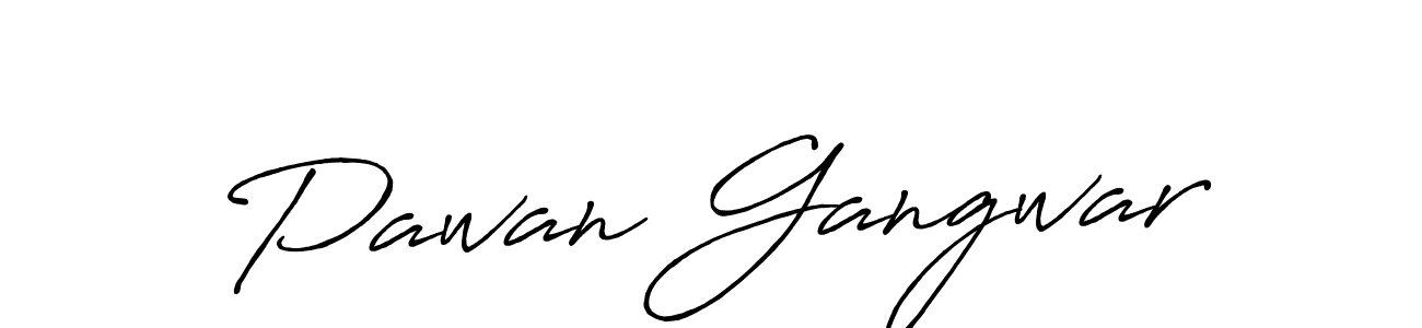 Also You can easily find your signature by using the search form. We will create Pawan Gangwar name handwritten signature images for you free of cost using Antro_Vectra_Bolder sign style. Pawan Gangwar signature style 7 images and pictures png