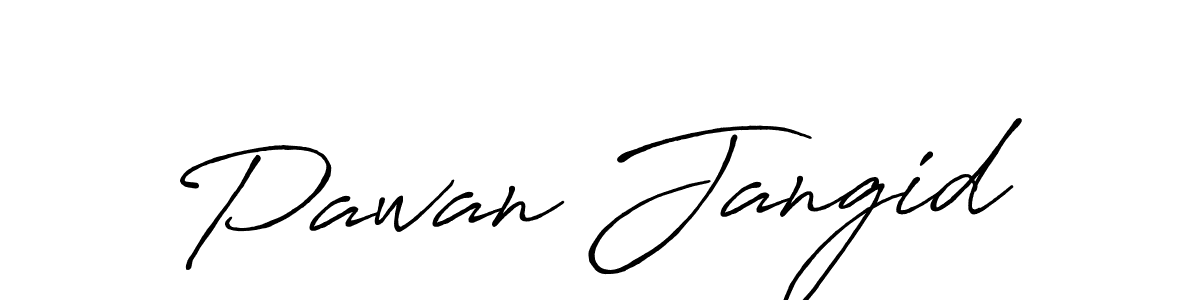 How to make Pawan Jangid name signature. Use Antro_Vectra_Bolder style for creating short signs online. This is the latest handwritten sign. Pawan Jangid signature style 7 images and pictures png