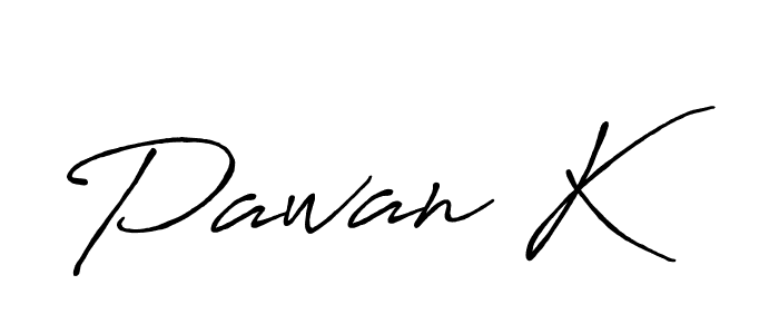 Pawan K stylish signature style. Best Handwritten Sign (Antro_Vectra_Bolder) for my name. Handwritten Signature Collection Ideas for my name Pawan K. Pawan K signature style 7 images and pictures png