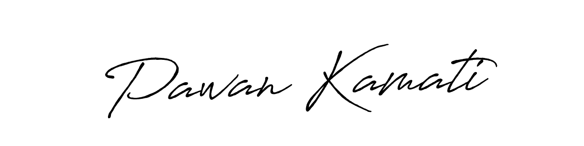 Use a signature maker to create a handwritten signature online. With this signature software, you can design (Antro_Vectra_Bolder) your own signature for name Pawan Kamati. Pawan Kamati signature style 7 images and pictures png