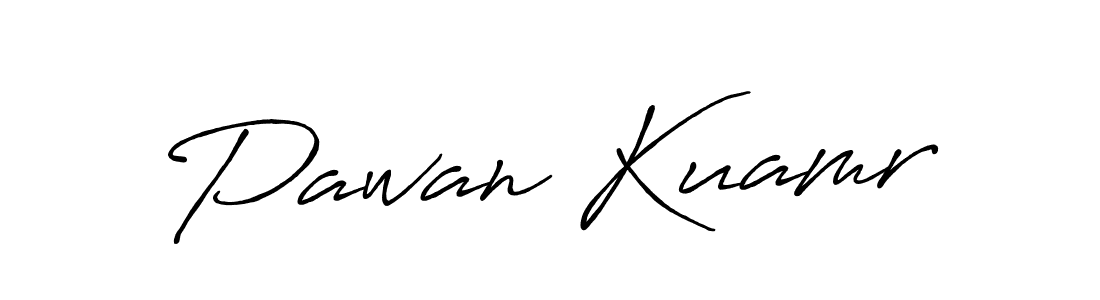 How to make Pawan Kuamr name signature. Use Antro_Vectra_Bolder style for creating short signs online. This is the latest handwritten sign. Pawan Kuamr signature style 7 images and pictures png