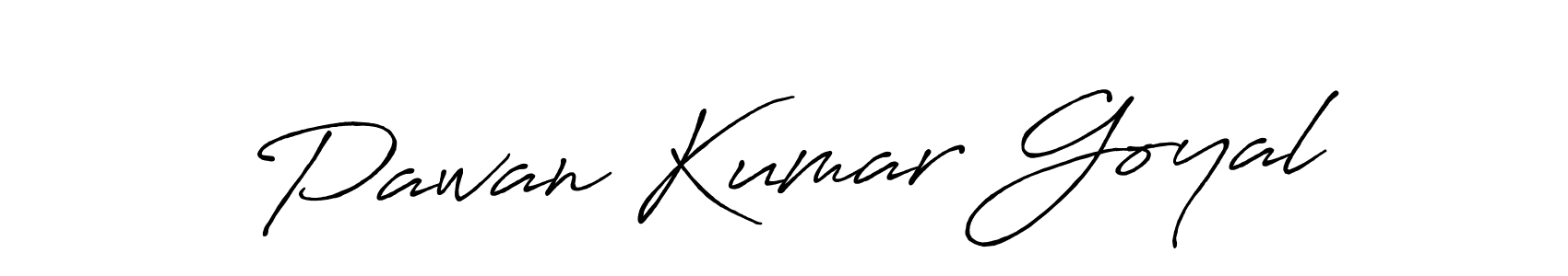 Make a beautiful signature design for name Pawan Kumar Goyal. With this signature (Antro_Vectra_Bolder) style, you can create a handwritten signature for free. Pawan Kumar Goyal signature style 7 images and pictures png