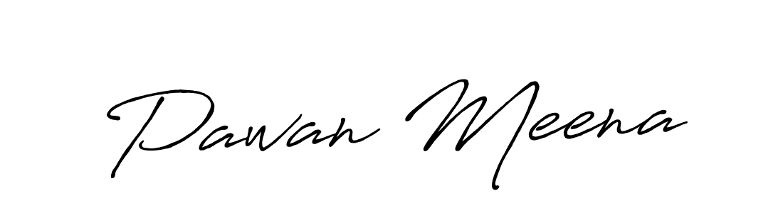 Make a beautiful signature design for name Pawan Meena. Use this online signature maker to create a handwritten signature for free. Pawan Meena signature style 7 images and pictures png