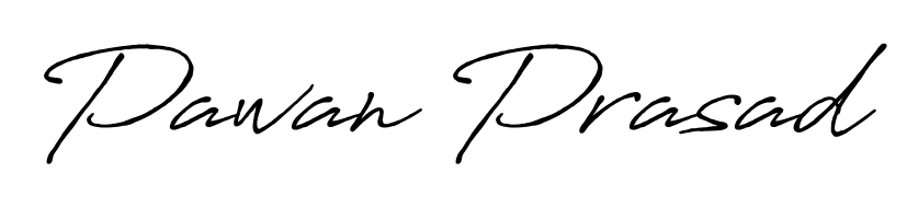 Try this chic Pawan Prasad handwritten sign style. Using Antro_Vectra_Bolder font elements, it gives your name a sleek, memorable identity. Pawan Prasad signature style 7 images and pictures png