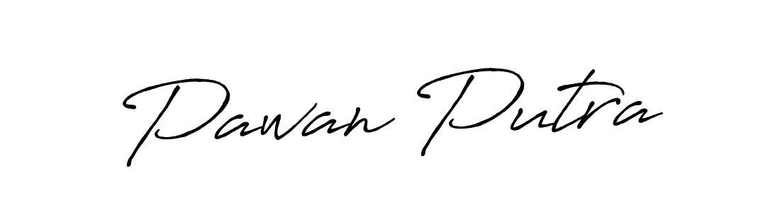 How to make Pawan Putra name signature. Use Antro_Vectra_Bolder style for creating short signs online. This is the latest handwritten sign. Pawan Putra signature style 7 images and pictures png