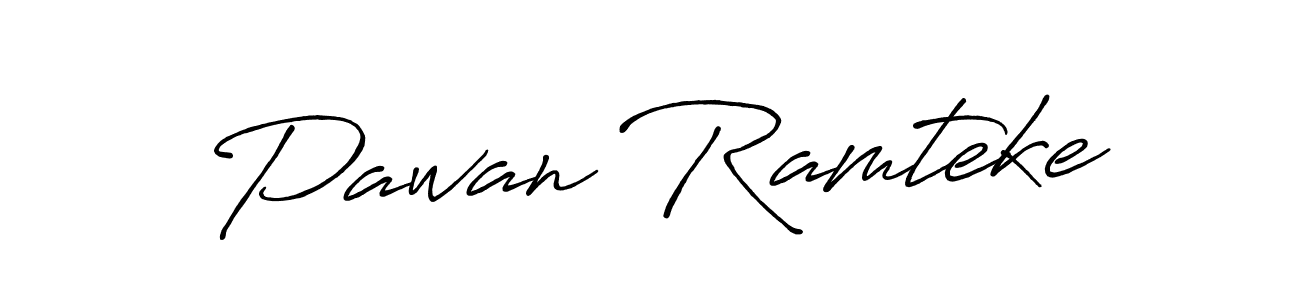 Create a beautiful signature design for name Pawan Ramteke. With this signature (Antro_Vectra_Bolder) fonts, you can make a handwritten signature for free. Pawan Ramteke signature style 7 images and pictures png