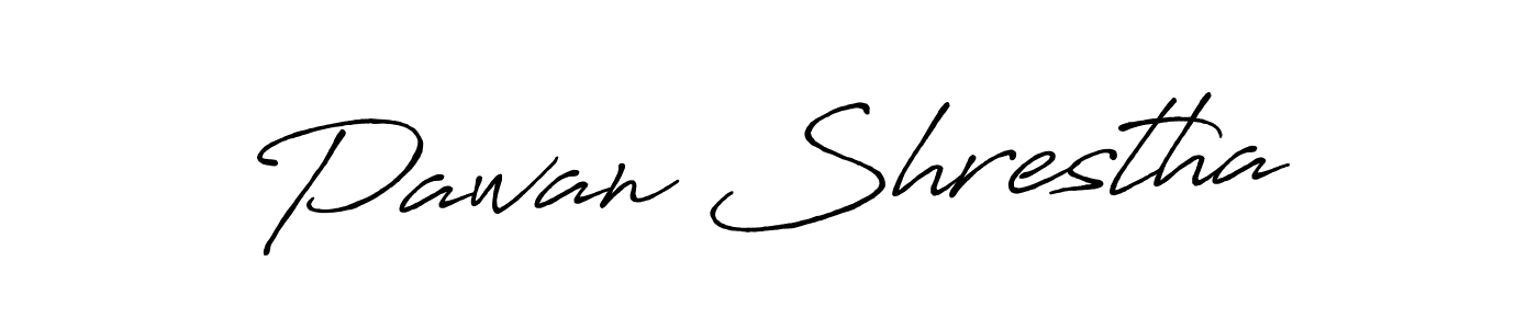 Make a beautiful signature design for name Pawan Shrestha. With this signature (Antro_Vectra_Bolder) style, you can create a handwritten signature for free. Pawan Shrestha signature style 7 images and pictures png