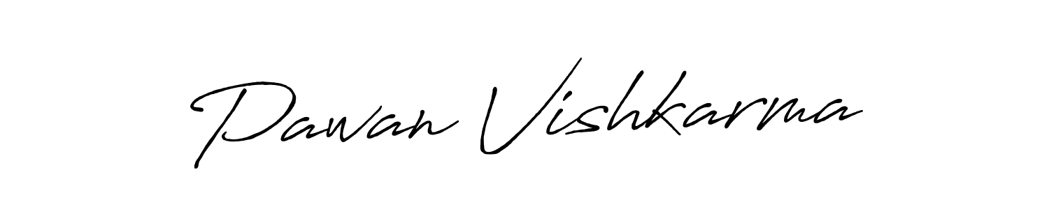 Pawan Vishkarma stylish signature style. Best Handwritten Sign (Antro_Vectra_Bolder) for my name. Handwritten Signature Collection Ideas for my name Pawan Vishkarma. Pawan Vishkarma signature style 7 images and pictures png