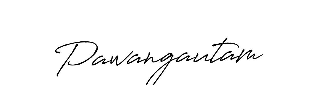 How to make Pawangautam name signature. Use Antro_Vectra_Bolder style for creating short signs online. This is the latest handwritten sign. Pawangautam signature style 7 images and pictures png