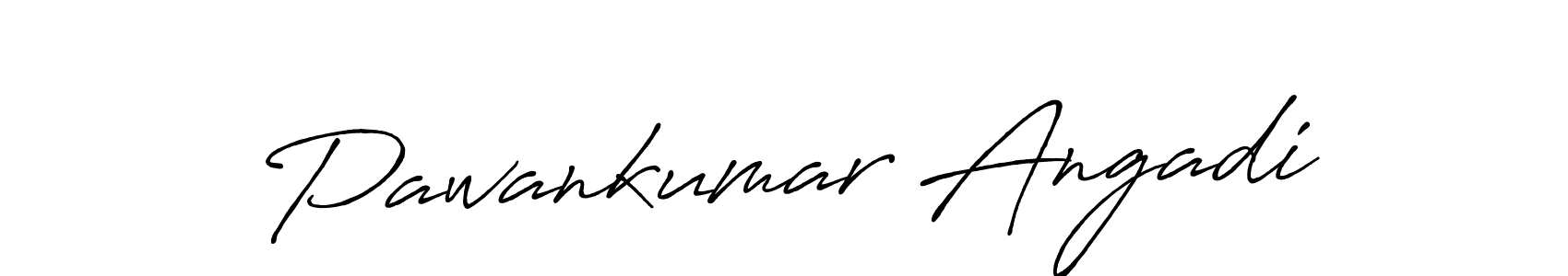 How to make Pawankumar Angadi signature? Antro_Vectra_Bolder is a professional autograph style. Create handwritten signature for Pawankumar Angadi name. Pawankumar Angadi signature style 7 images and pictures png