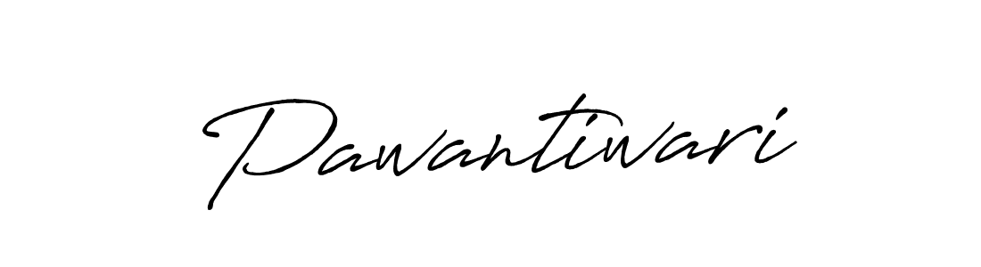 How to make Pawantiwari name signature. Use Antro_Vectra_Bolder style for creating short signs online. This is the latest handwritten sign. Pawantiwari signature style 7 images and pictures png