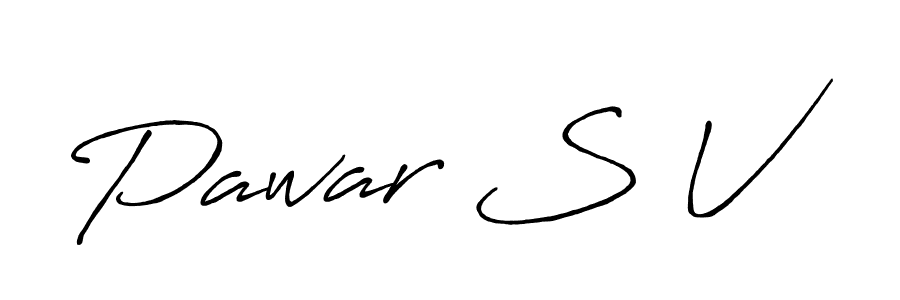 Similarly Antro_Vectra_Bolder is the best handwritten signature design. Signature creator online .You can use it as an online autograph creator for name Pawar S V. Pawar S V signature style 7 images and pictures png