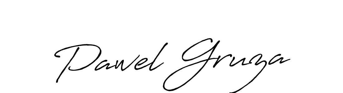 Make a beautiful signature design for name Pawel Gruza. With this signature (Antro_Vectra_Bolder) style, you can create a handwritten signature for free. Pawel Gruza signature style 7 images and pictures png