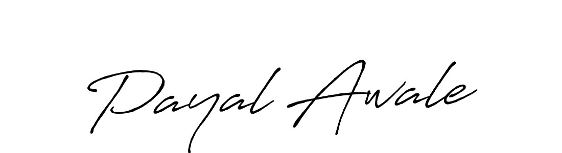 Make a beautiful signature design for name Payal Awale. With this signature (Antro_Vectra_Bolder) style, you can create a handwritten signature for free. Payal Awale signature style 7 images and pictures png