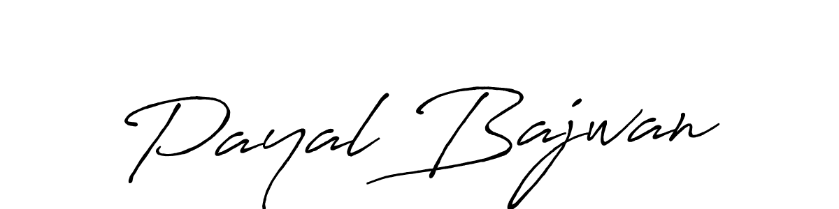 Payal Bajwan stylish signature style. Best Handwritten Sign (Antro_Vectra_Bolder) for my name. Handwritten Signature Collection Ideas for my name Payal Bajwan. Payal Bajwan signature style 7 images and pictures png