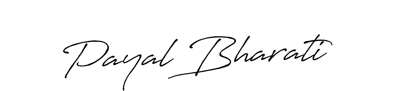 Create a beautiful signature design for name Payal Bharati. With this signature (Antro_Vectra_Bolder) fonts, you can make a handwritten signature for free. Payal Bharati signature style 7 images and pictures png