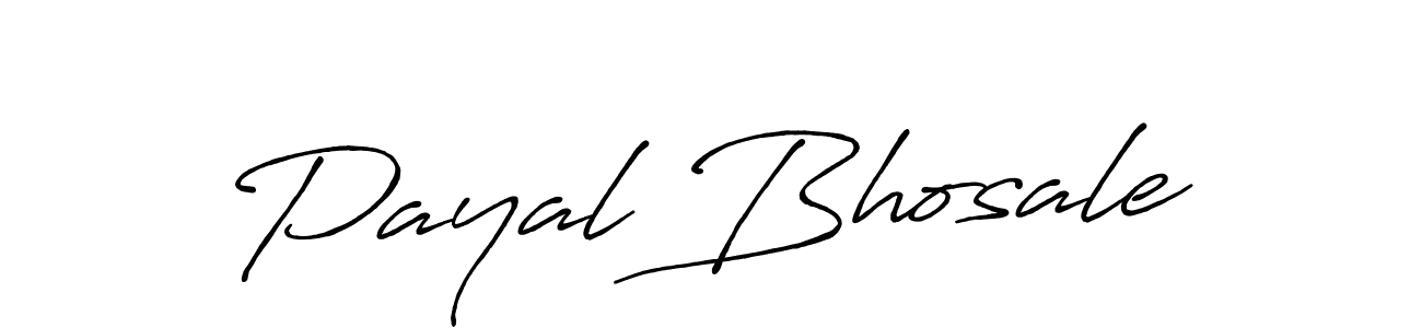 Create a beautiful signature design for name Payal Bhosale. With this signature (Antro_Vectra_Bolder) fonts, you can make a handwritten signature for free. Payal Bhosale signature style 7 images and pictures png