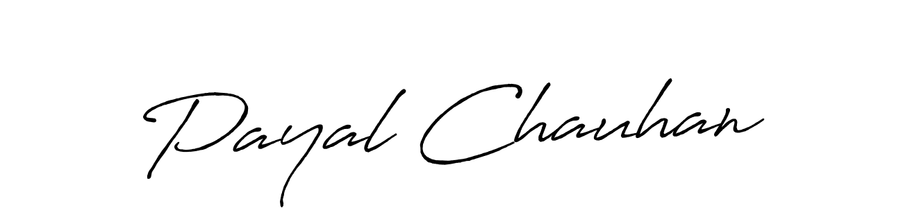 Use a signature maker to create a handwritten signature online. With this signature software, you can design (Antro_Vectra_Bolder) your own signature for name Payal Chauhan. Payal Chauhan signature style 7 images and pictures png