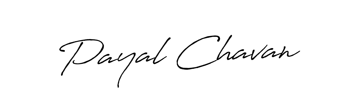 Make a beautiful signature design for name Payal Chavan. With this signature (Antro_Vectra_Bolder) style, you can create a handwritten signature for free. Payal Chavan signature style 7 images and pictures png
