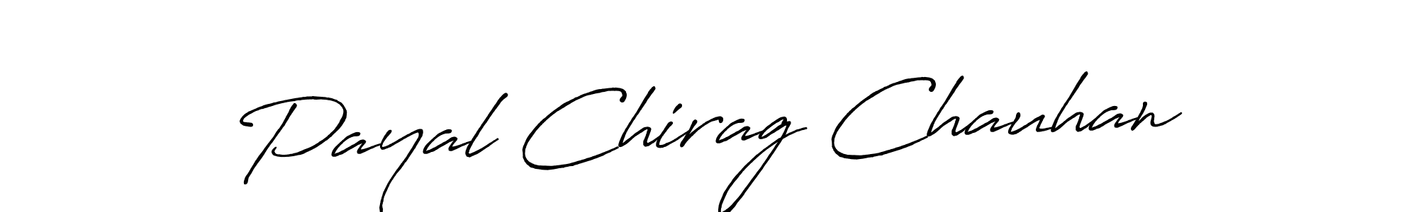 Payal Chirag Chauhan stylish signature style. Best Handwritten Sign (Antro_Vectra_Bolder) for my name. Handwritten Signature Collection Ideas for my name Payal Chirag Chauhan. Payal Chirag Chauhan signature style 7 images and pictures png