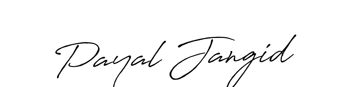 Use a signature maker to create a handwritten signature online. With this signature software, you can design (Antro_Vectra_Bolder) your own signature for name Payal Jangid. Payal Jangid signature style 7 images and pictures png