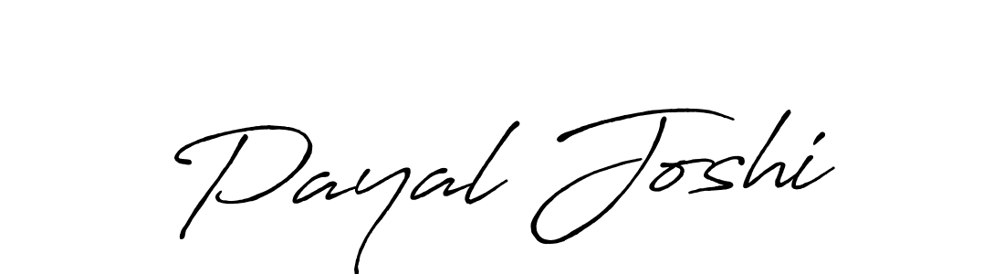 Create a beautiful signature design for name Payal Joshi. With this signature (Antro_Vectra_Bolder) fonts, you can make a handwritten signature for free. Payal Joshi signature style 7 images and pictures png