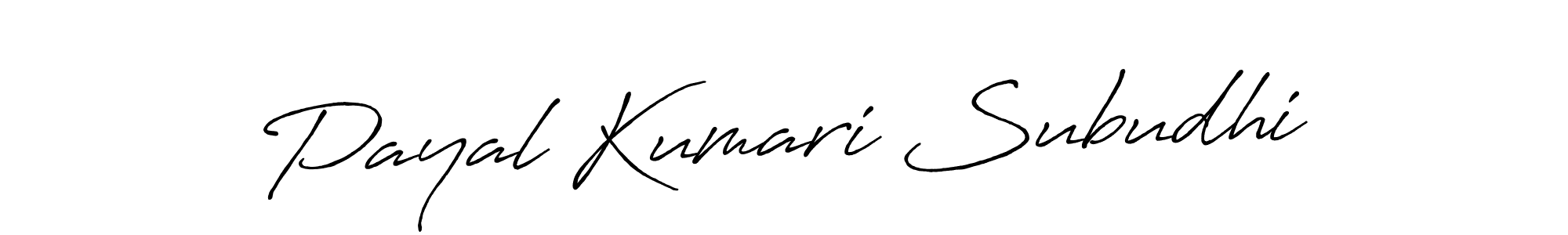 Also we have Payal Kumari Subudhi name is the best signature style. Create professional handwritten signature collection using Antro_Vectra_Bolder autograph style. Payal Kumari Subudhi signature style 7 images and pictures png