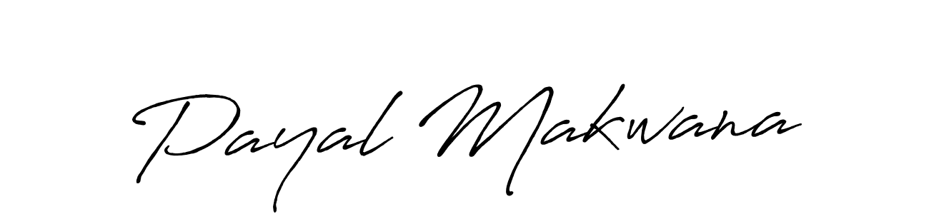 Design your own signature with our free online signature maker. With this signature software, you can create a handwritten (Antro_Vectra_Bolder) signature for name Payal Makwana. Payal Makwana signature style 7 images and pictures png