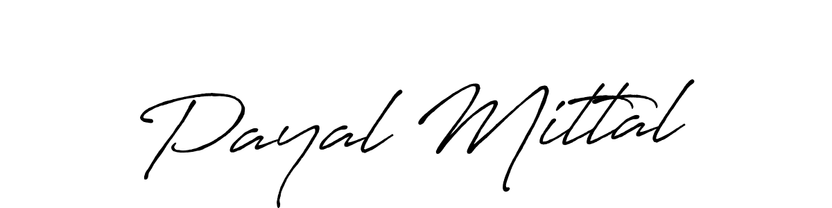 Create a beautiful signature design for name Payal Mittal. With this signature (Antro_Vectra_Bolder) fonts, you can make a handwritten signature for free. Payal Mittal signature style 7 images and pictures png